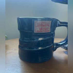 Vintage LEVI STRAUSS & CO Jeans Mug Blue Levi's Denim Coffee Cup
